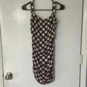 Urban outfitters checkered scrunch mini dress